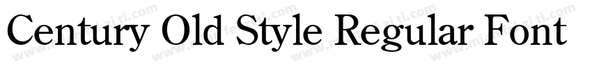 Century Old Style Regular Font字体转换